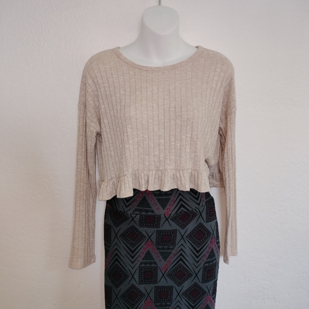 Lulu's Women's cropped long sleeve top size S - Picture 1 of 8